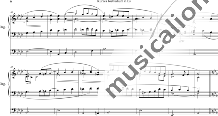 Sanders, Herbert: A short Postlude in Es-Dur - Órgano>cPed:5