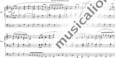 Sanders, Herbert: A short Postlude in Es-Dur - Órgano>cPed:6