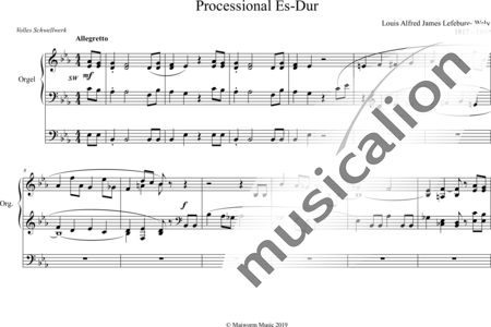 Lefébure-Wely, Louis: Processional Es-Dur - Orgel>mPed:0