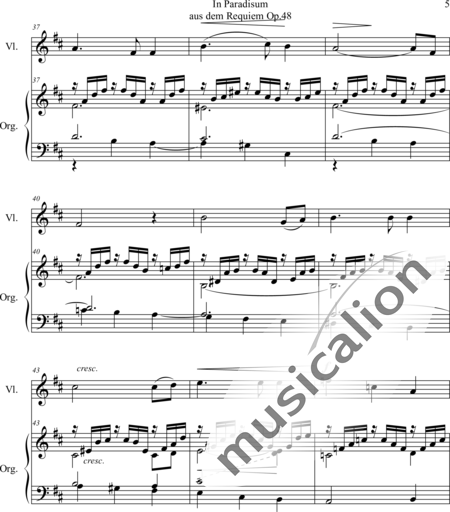 Fauré, Gabriel: In Paradisum (für Orgel und Violine) - Violine+Orgel:5