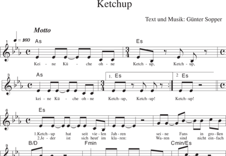 Sopper, Günter: Ketchup - Solo>x+Piano:0