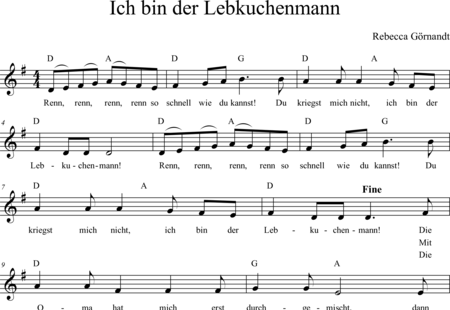 Görnandt, Rebecca: Ich bin der Lebkuchenmann - Intrumentación flexible :0