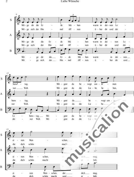 Fröhner, Erhard: Liebe Wünsche - Chor>SAB:2