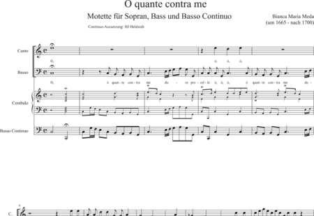 Meda, Bianca Maria: O quante contra me - Solo>sop/bass+Hpc+Vlc:0