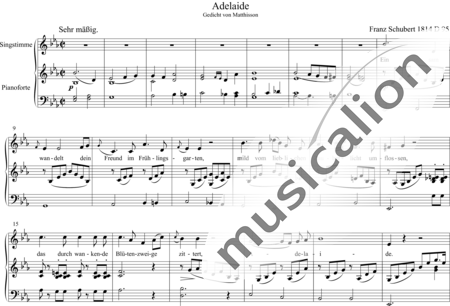 Schubert, Franz (Peter): Adelaide - Solo>bajo+Piano:0