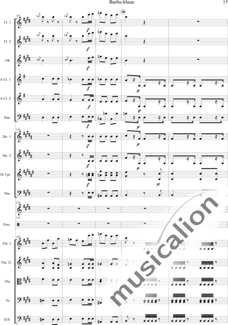 Offenbach, Jacques
: Barbe-bleue - Violín 2+Viola+Violoncello+Contrabajo+Flauta 2+Oboe+Clarinete  2+Fagot+Percusión 4+Trombón+Corno  2+Trompeta  2:15