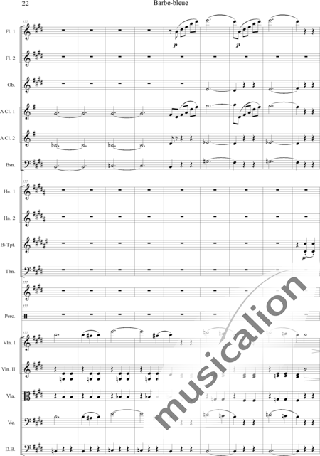 Offenbach, Jacques
: Barbe-bleue - Violín 2+Viola+Violoncello+Contrabajo+Flauta 2+Oboe+Clarinete  2+Fagot+Percusión 4+Trombón+Corno  2+Trompeta  2:22
