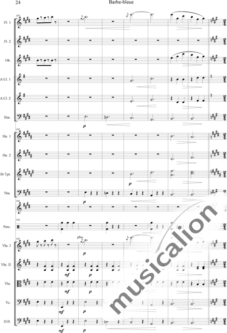 Offenbach, Jacques
: Barbe-bleue - Violín 2+Viola+Violoncello+Contrabajo+Flauta 2+Oboe+Clarinete  2+Fagot+Percusión 4+Trombón+Corno  2+Trompeta  2:24