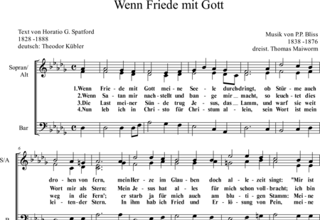 Maiworm, Thomas: When peace with - Coro>SAB:0