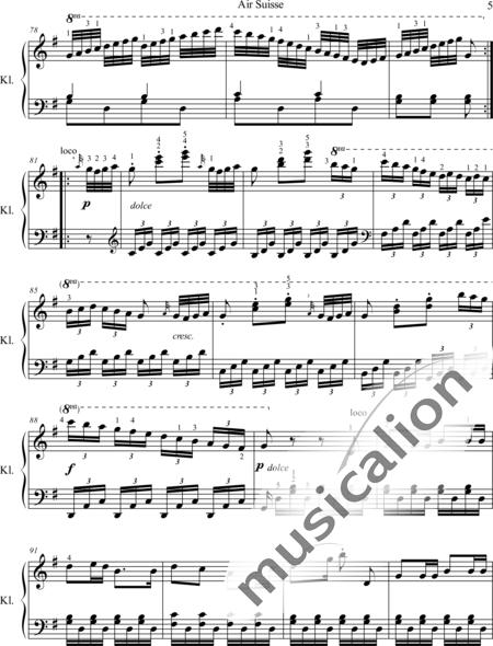 Czerny, Carl: Air Suisse - Klavier:5