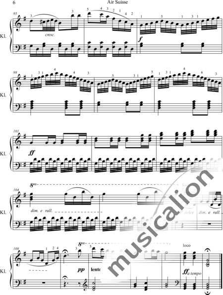 Czerny, Carl: Air Suisse - Klavier:6