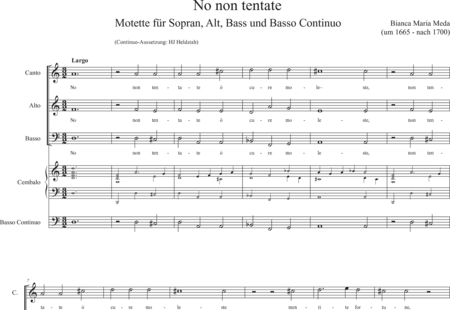 Meda, Bianca Maria: No non tentate - Chor>SAB+[Cem+BC]:0