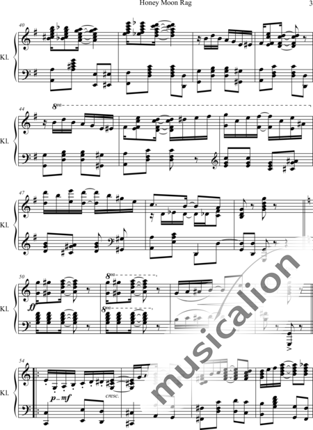 Scott, James: Honey Moon Rag - Klavier:3