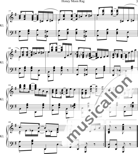 Scott, James: Honey Moon Rag - Klavier:5