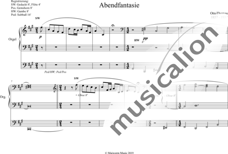 Thomas, Otto: Abendfantasie - Orgel>mPed:0