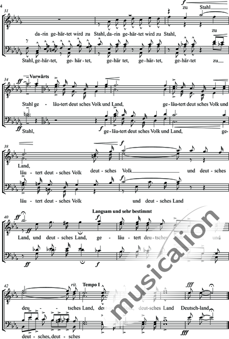 Wohlgemuth, Gustav : Mein Lied - Chor>TTBB:4