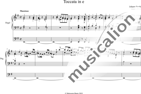 Speth, Johann: Toccata in e - Orgel>mPed:0