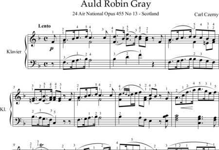 Czerny, Carl: Auld Robin Gray - Klavier:0