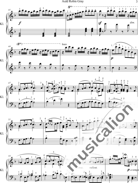 Czerny, Carl: Auld Robin Gray - Klavier:3