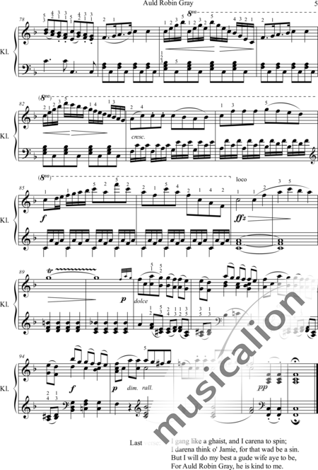 Czerny, Carl: Auld Robin Gray - Klavier:5