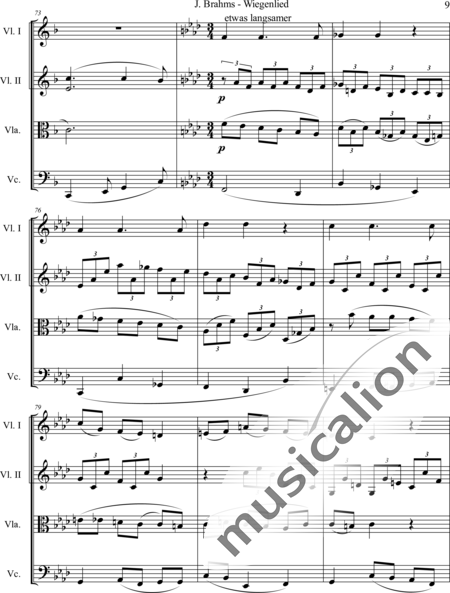 Brahms, Johannes: Wiegenlied - Violine 2+[Vla+Vc]:9