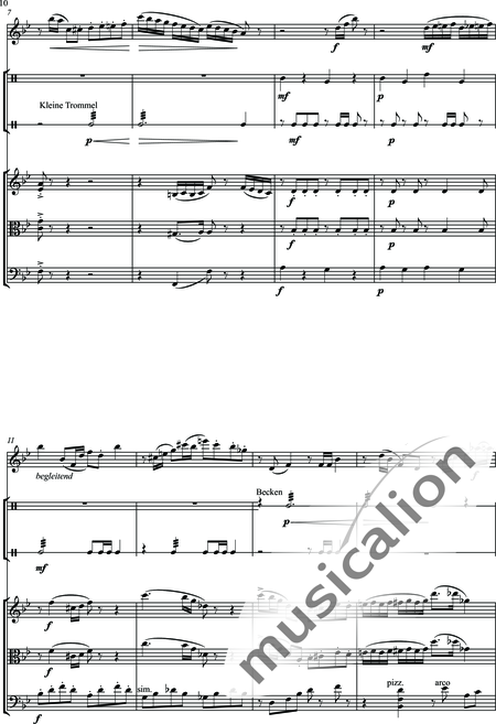 Zeumer, Gerhard: Four characters for flute, 2 percussionists and string trio - Violín+Viola+Violoncello+Flauta+Percusión 2:10