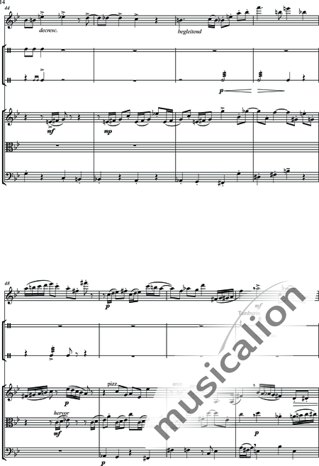 Zeumer, Gerhard: Four characters for flute, 2 percussionists and string trio - Violín+Viola+Violoncello+Flauta+Percusión 2:14