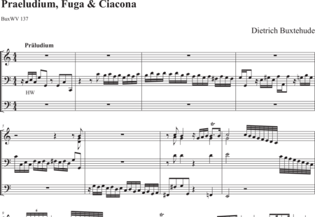 Buxtehude, Dietrich: Praeludium, Fuga &amp; Ciacona - Organ>wped:0