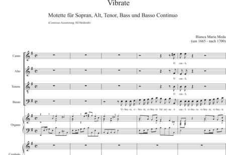 Meda, Bianca Maria: Vibrate - Chor>SATB+[Org+Cem+BC]:0