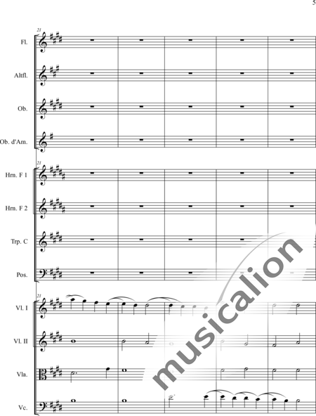 Schaepers, Felix: Thoughtful - worn - Violín 2+[Fl2+Ob2]+[Cr2+Trb+Trp]+[Vla+Vc]:5