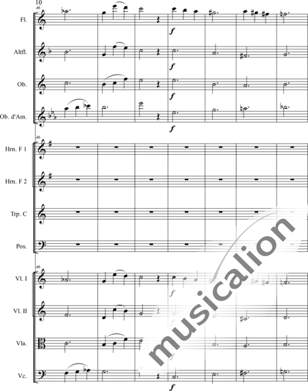 Schaepers, Felix: Thoughtful - worn - Violín 2+[Fl2+Ob2]+[Cr2+Trb+Trp]+[Vla+Vc]:10
