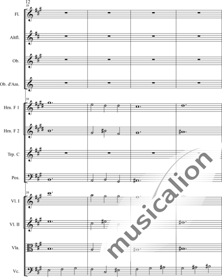 Schaepers, Felix: Thoughtful - worn - Violín 2+[Fl2+Ob2]+[Cr2+Trb+Trp]+[Vla+Vc]:12