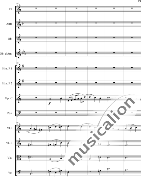 Schaepers, Felix: Thoughtful - worn - Violín 2+[Fl2+Ob2]+[Cr2+Trb+Trp]+[Vla+Vc]:19