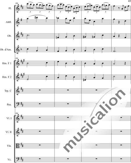 Schaepers, Felix: Thoughtful - worn - Violín 2+[Fl2+Ob2]+[Cr2+Trb+Trp]+[Vla+Vc]:43