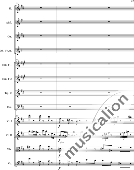 Schaepers, Felix: Thoughtful - worn - Violín 2+[Fl2+Ob2]+[Cr2+Trb+Trp]+[Vla+Vc]:47