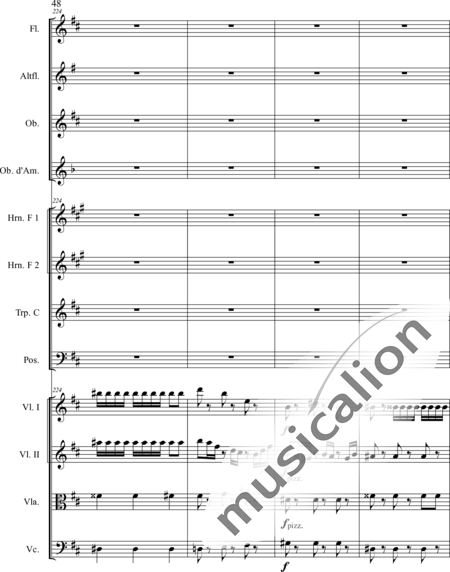 Schaepers, Felix: Thoughtful - worn - Violín 2+[Fl2+Ob2]+[Cr2+Trb+Trp]+[Vla+Vc]:48