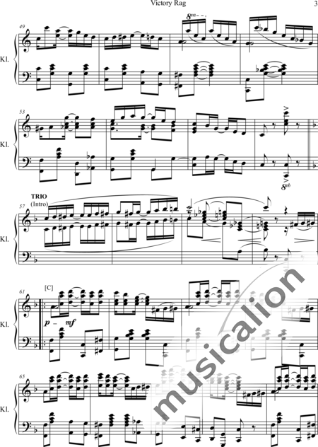 Scott, James: Victory Rag - Klavier:3