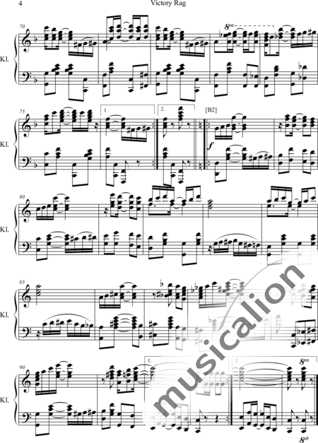Scott, James: Victory Rag - Klavier:4