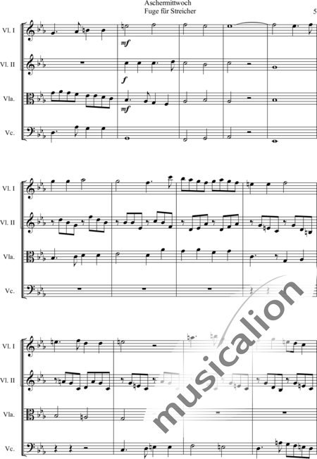 Langrieger, Hans G.: Aschermittwoch - Violine+[Vl+Vla+Vc]:5