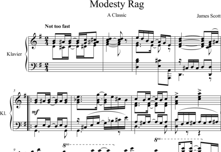 Scott, James: Modesty Rag - Klavier:0