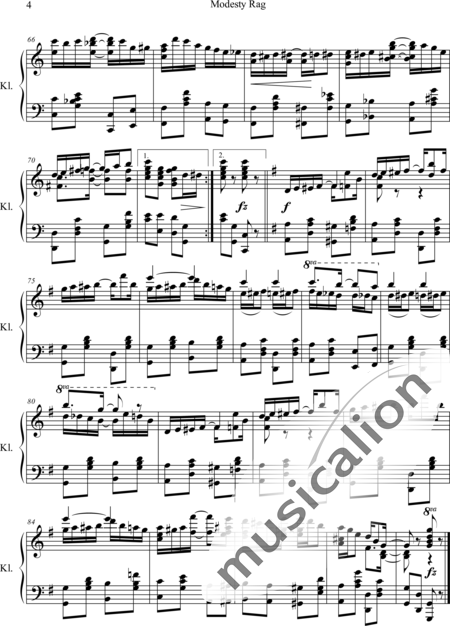 Scott, James: Modesty Rag - Klavier:4