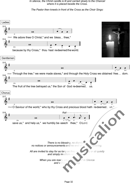 Orme, Trevor: The Good Friday Liturgy - Solo>Ten/Bass+Chor>SATB+[Org+OrgmP]:30