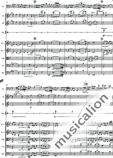 Bartók, Béla: Rhapsody Nr. 1 - Violoncello 2+[Fl+Klar]+Pk+[Vl2+Vla+Kb]:7