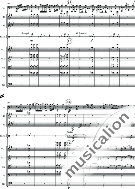 Bartók, Béla: Rhapsody Nr. 1 - Violoncello 2+[Fl+Klar]+Pk+[Vl2+Vla+Kb]:9