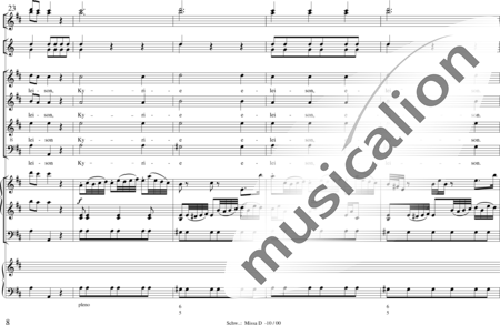 Schwerdtner, Ignaz: Missa in D - Solo>Sop/Alt/Ten/Bass+Chor>SATB+Fl2+Hn2:7