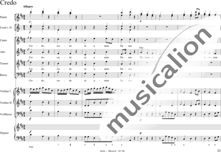 Schwerdtner, Ignaz: Missa in D - Solo>Sop/Alt/Ten/Bass+Chor>SATB+Fl2+Hn2:32