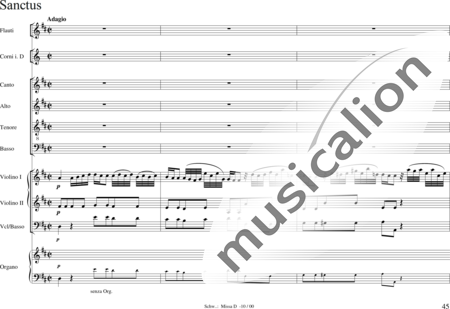 Schwerdtner, Ignaz: Missa in D - Solo>Sop/Alt/Ten/Bass+Chor>SATB+Fl2+Hn2:44