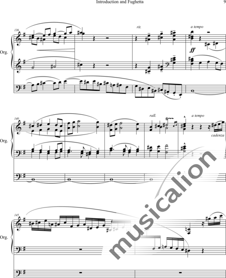 Alcock, Walter Galpin: Introduction and Fughetta E-minor - Órgano>cPed:9