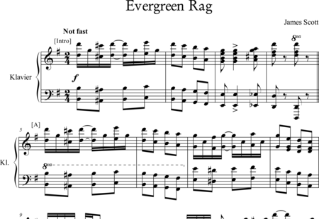 Scott, James: Evergreen Rag - Klavier:0