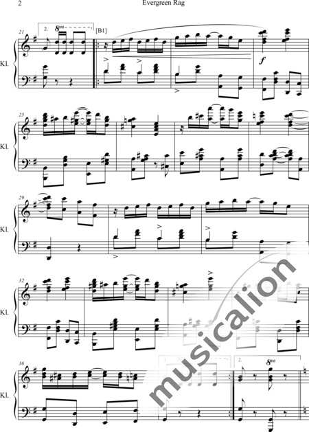 Scott, James: Evergreen Rag - Klavier:2